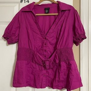 Torrid, fuchsia, ruched belt detail 2 (18/20)